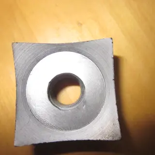 Concave knife, top view